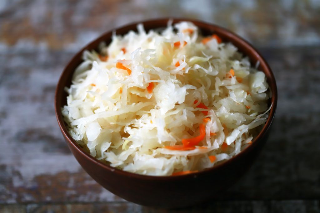 Fermented foods such as sauerkraut (pictured) are some of the best high vibration foods
